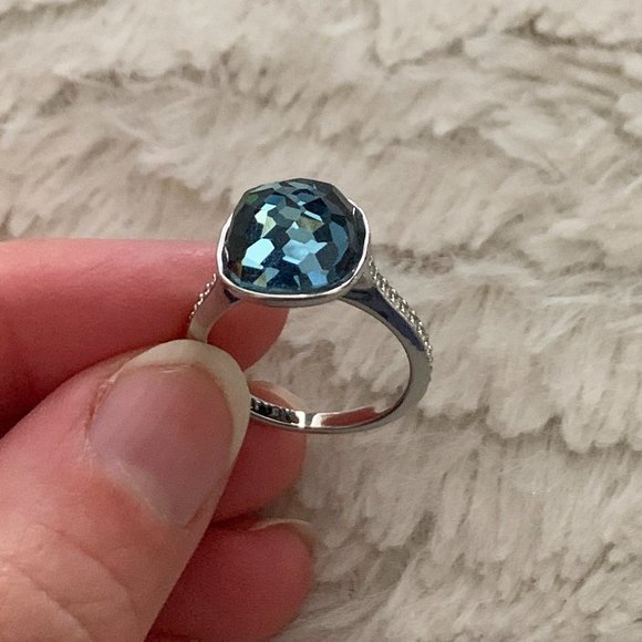 SWAROVSKI Blue Crystal Ring - Picture 1 of 6